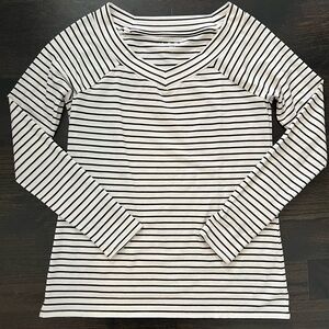 LOFT Long Sleeve Striped Top Sz M